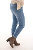 G-Smack jeans Mom Fit destroyed middenblauw