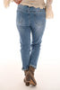 G-Smack jeans Mom Fit destroyed middenblauw