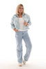 Hello Miss wide leg bewerkt lichtblauw