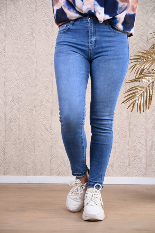 BBS jeans high waist  wassing blauw