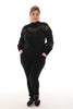 Trui broderie details zwart