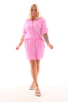 Twin set wafel ophaalmouwen uni roze