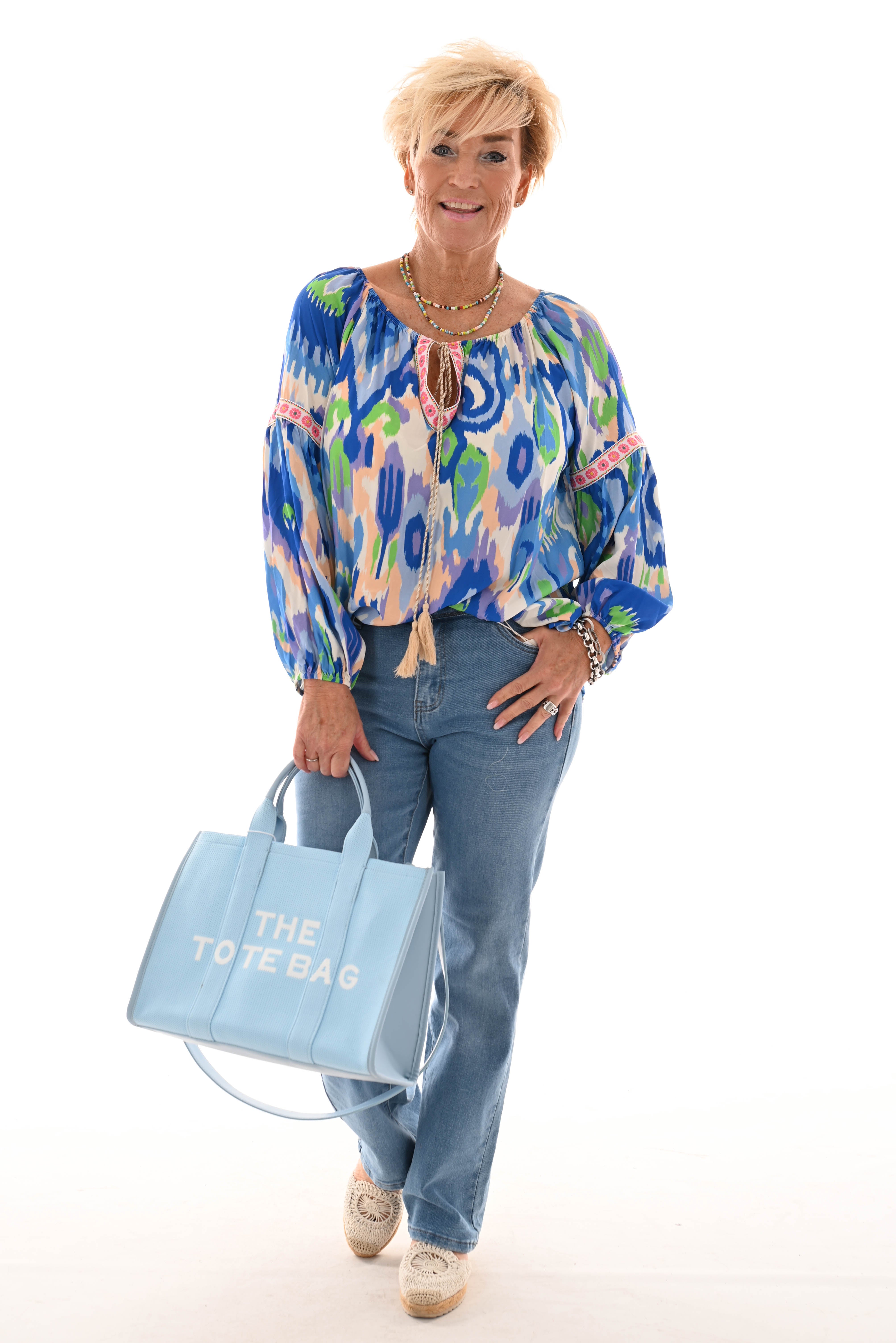 Tote bag classic groot lichtblauw