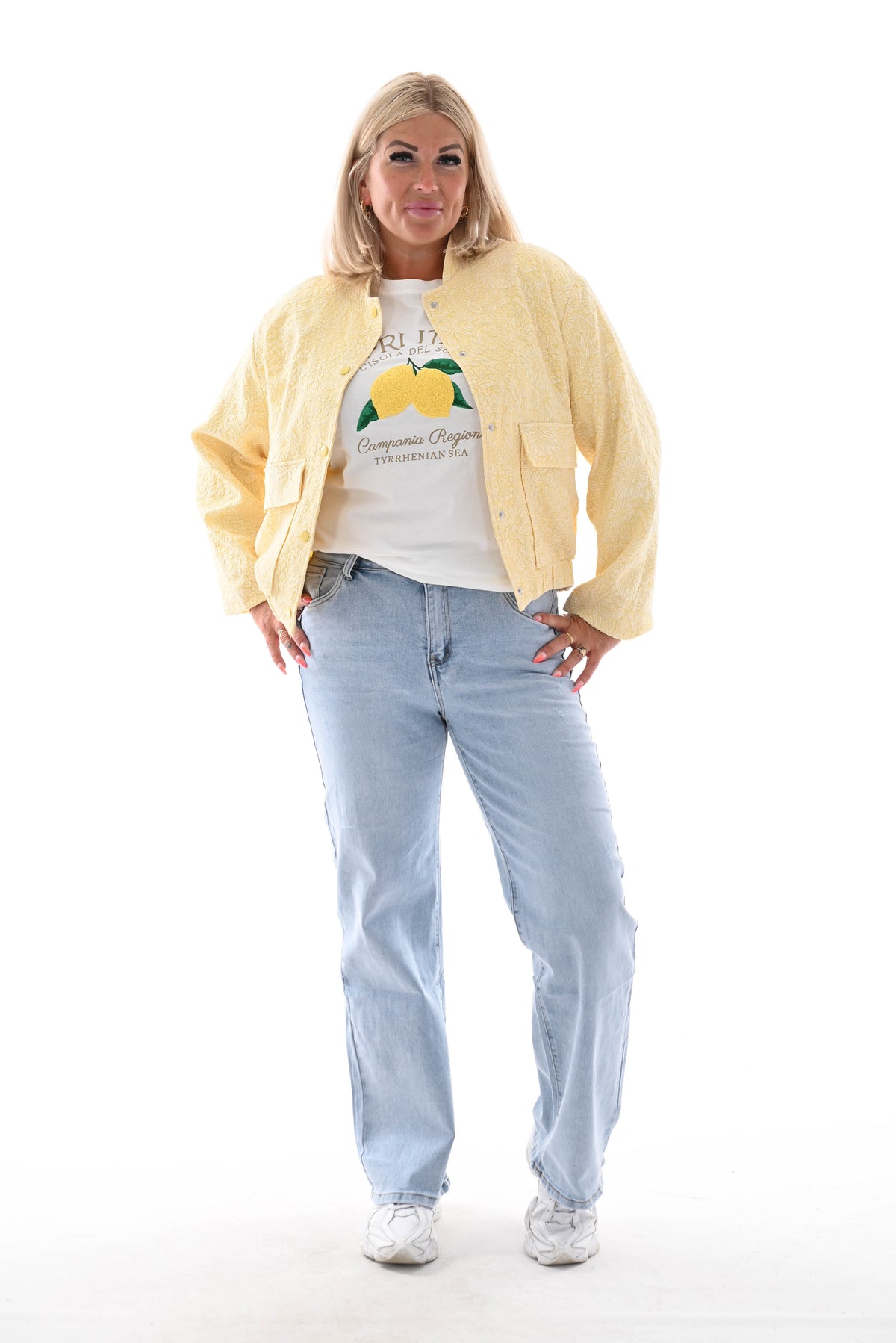 T-shirt lemons geel