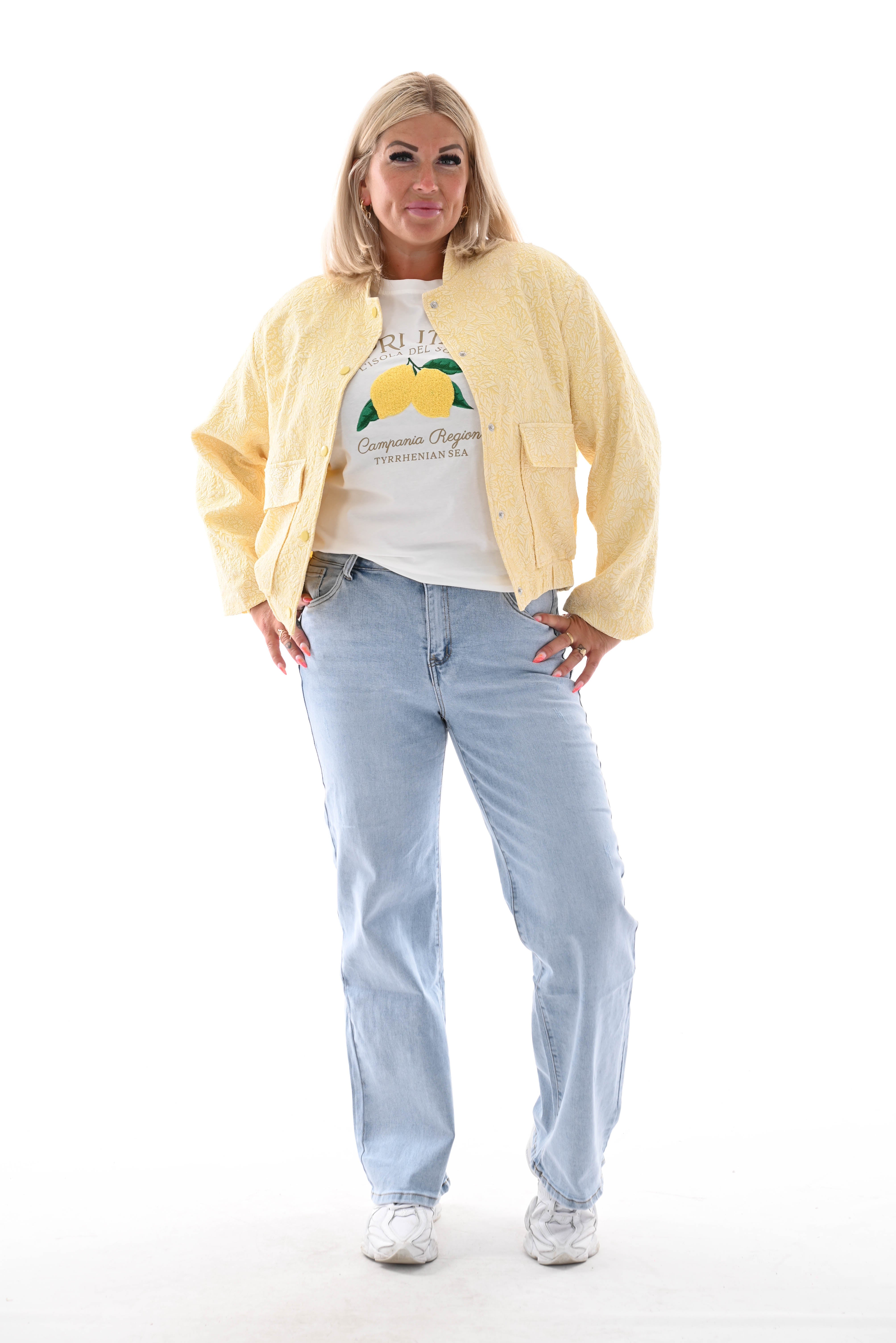 T-shirt lemons geel