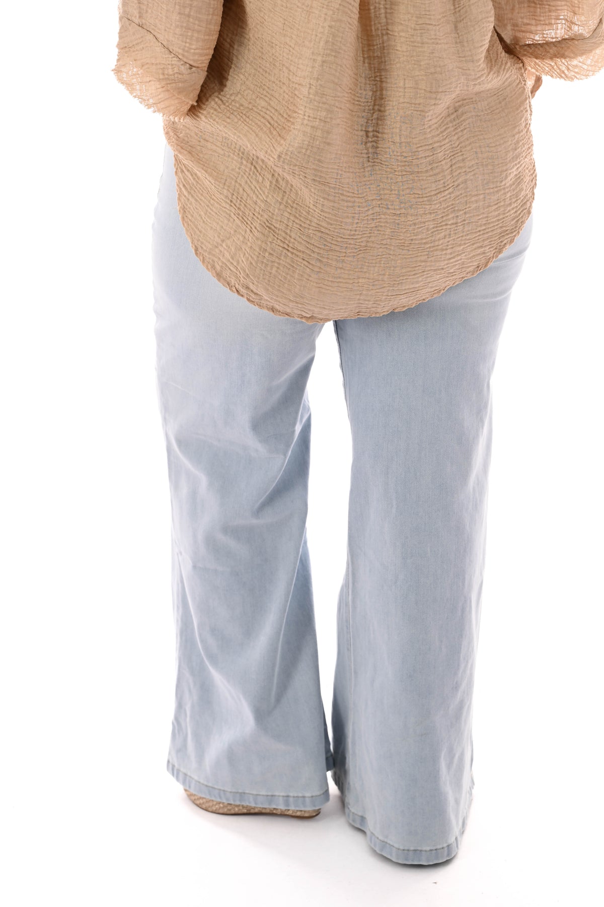 Monday jeans flair high waist lichtblauw