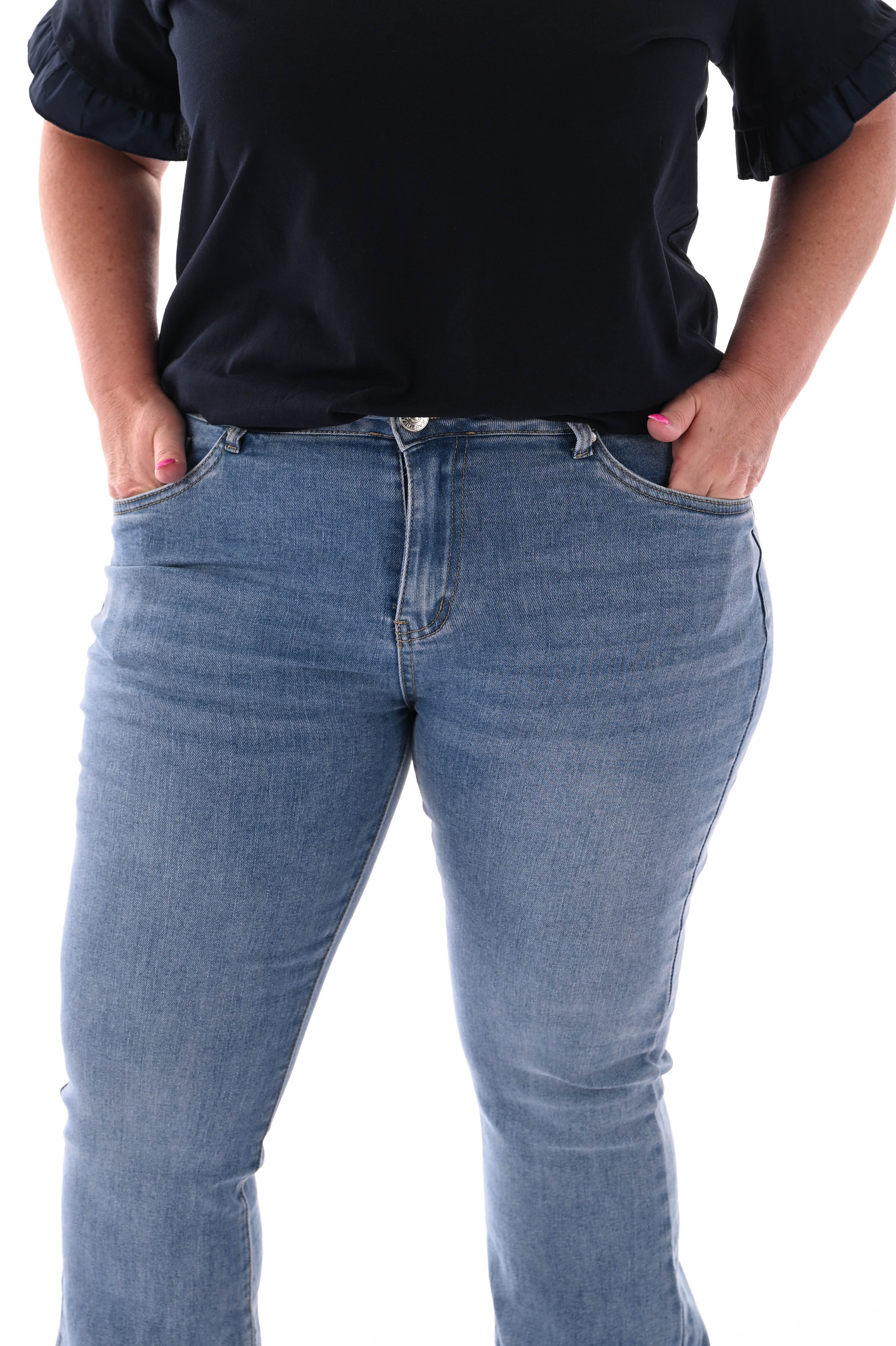 Goodies flared jeans blauw