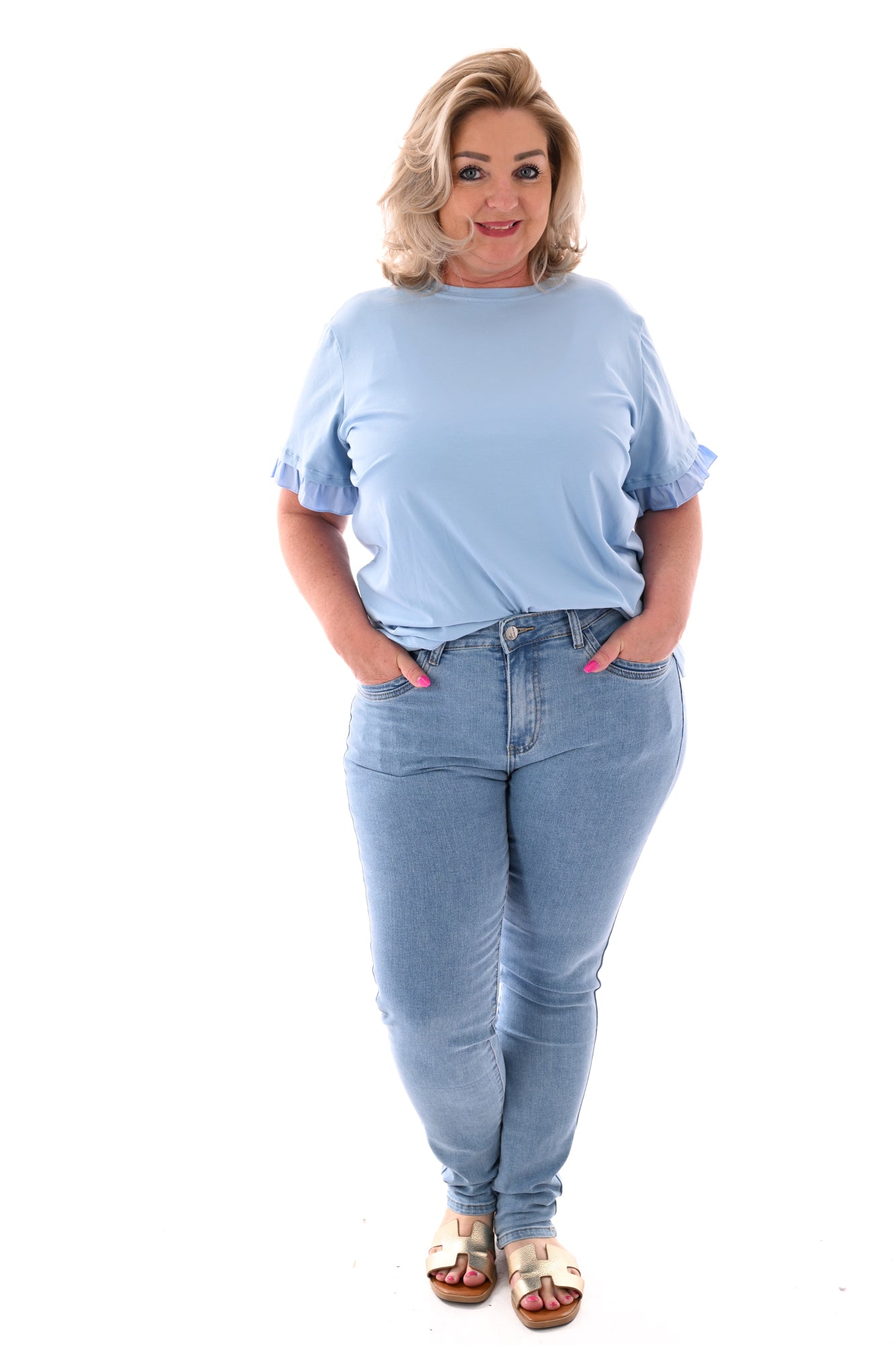 BS jeans magic waist lichtblauw