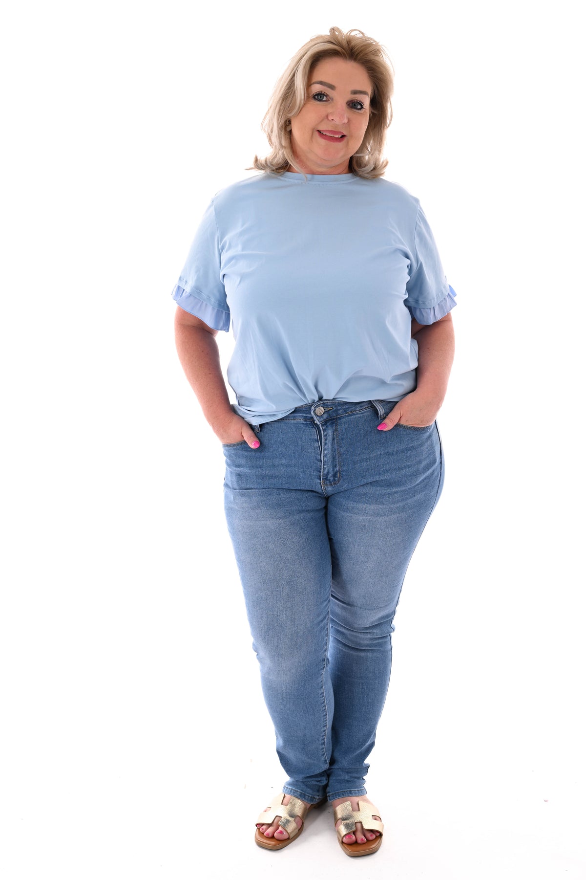 BS jeans magic waist blauw