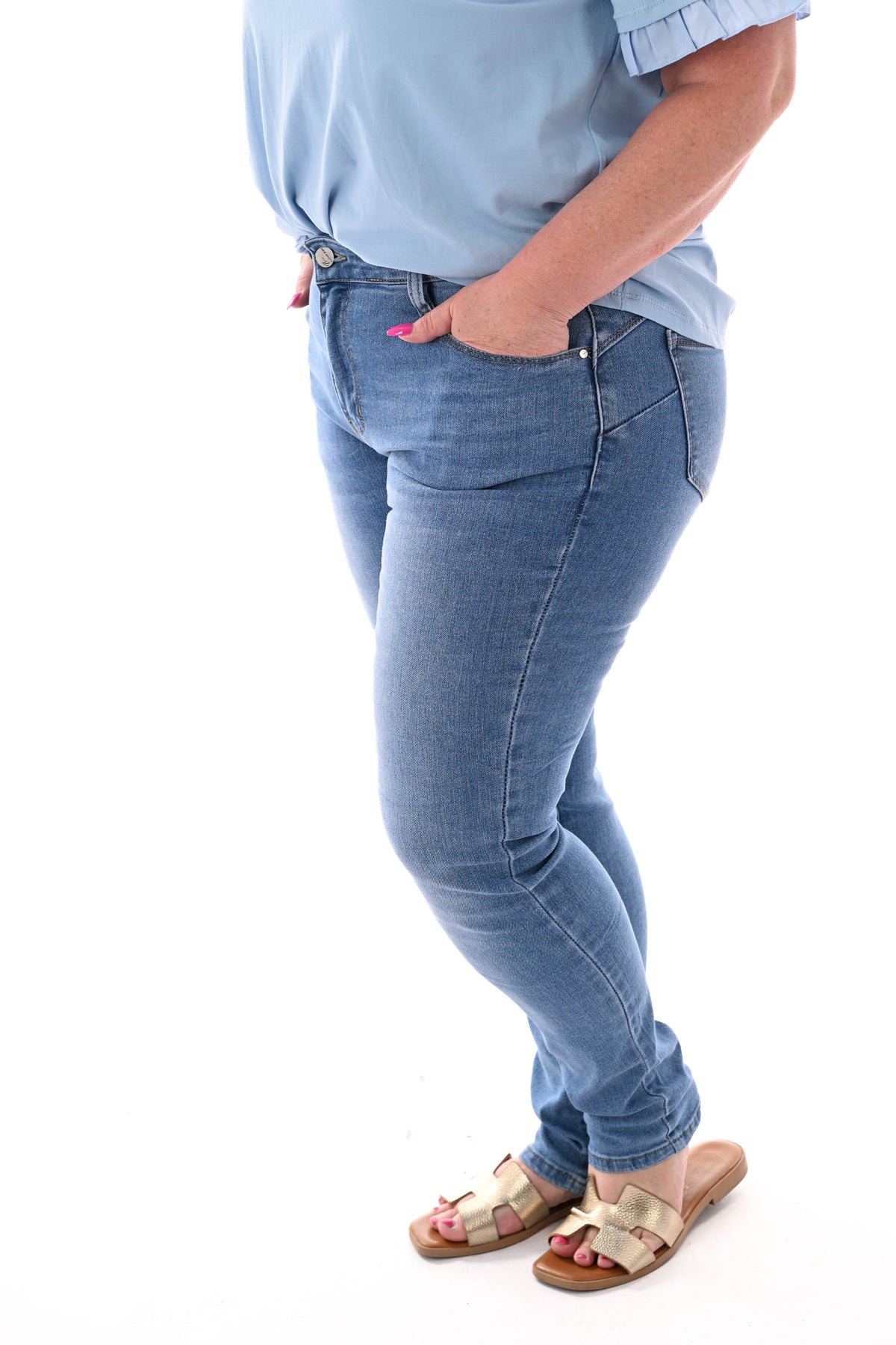 BS jeans magic waist blauw