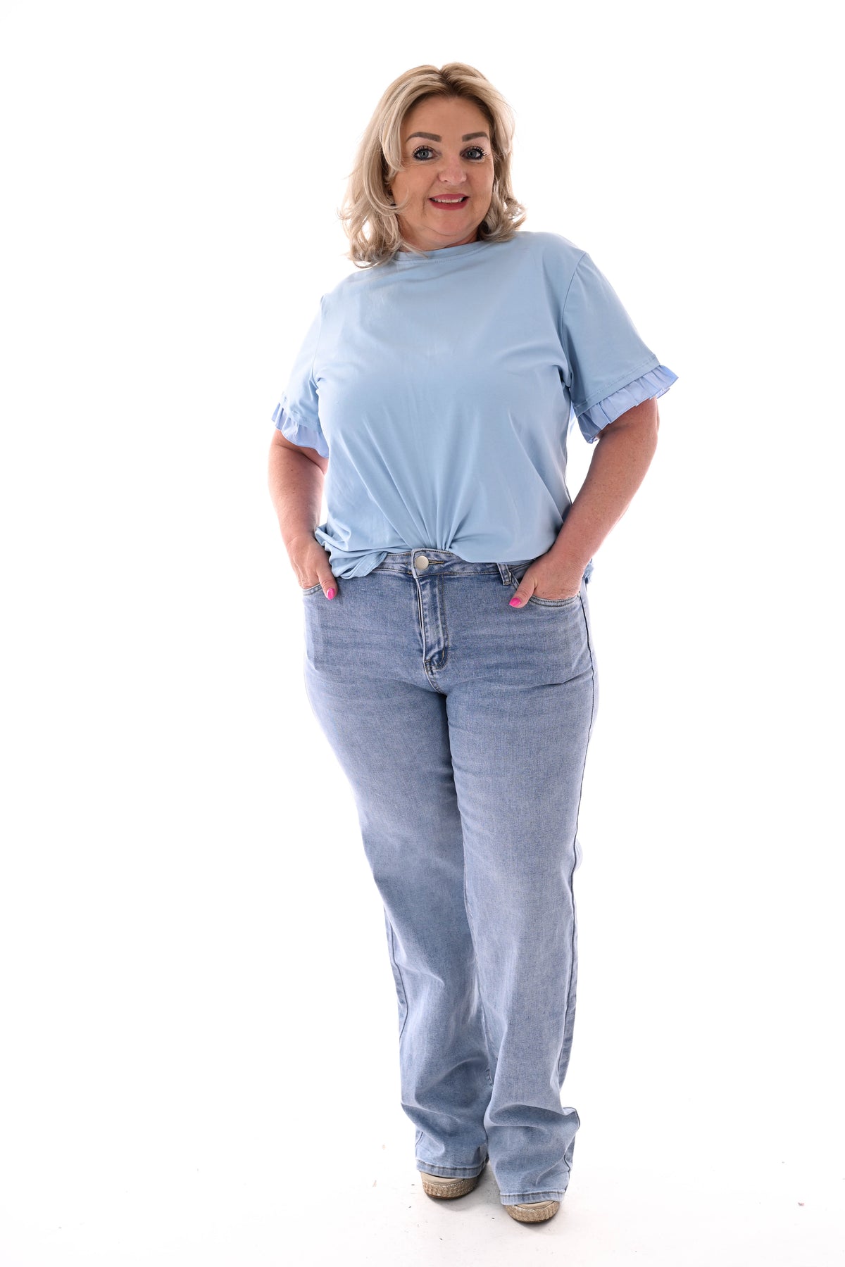 Goodies jeans tall wide leg blauw