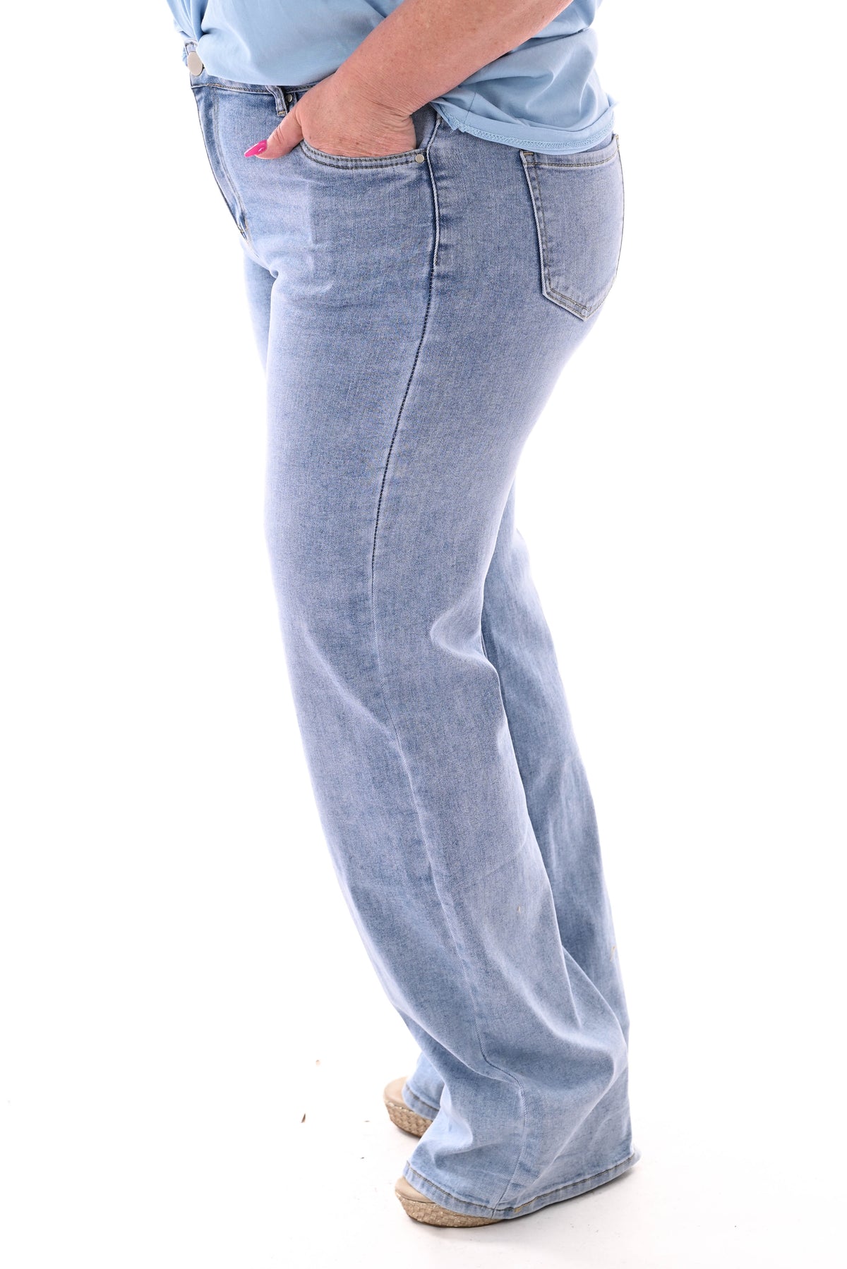 Goodies jeans tall wide leg blauw
