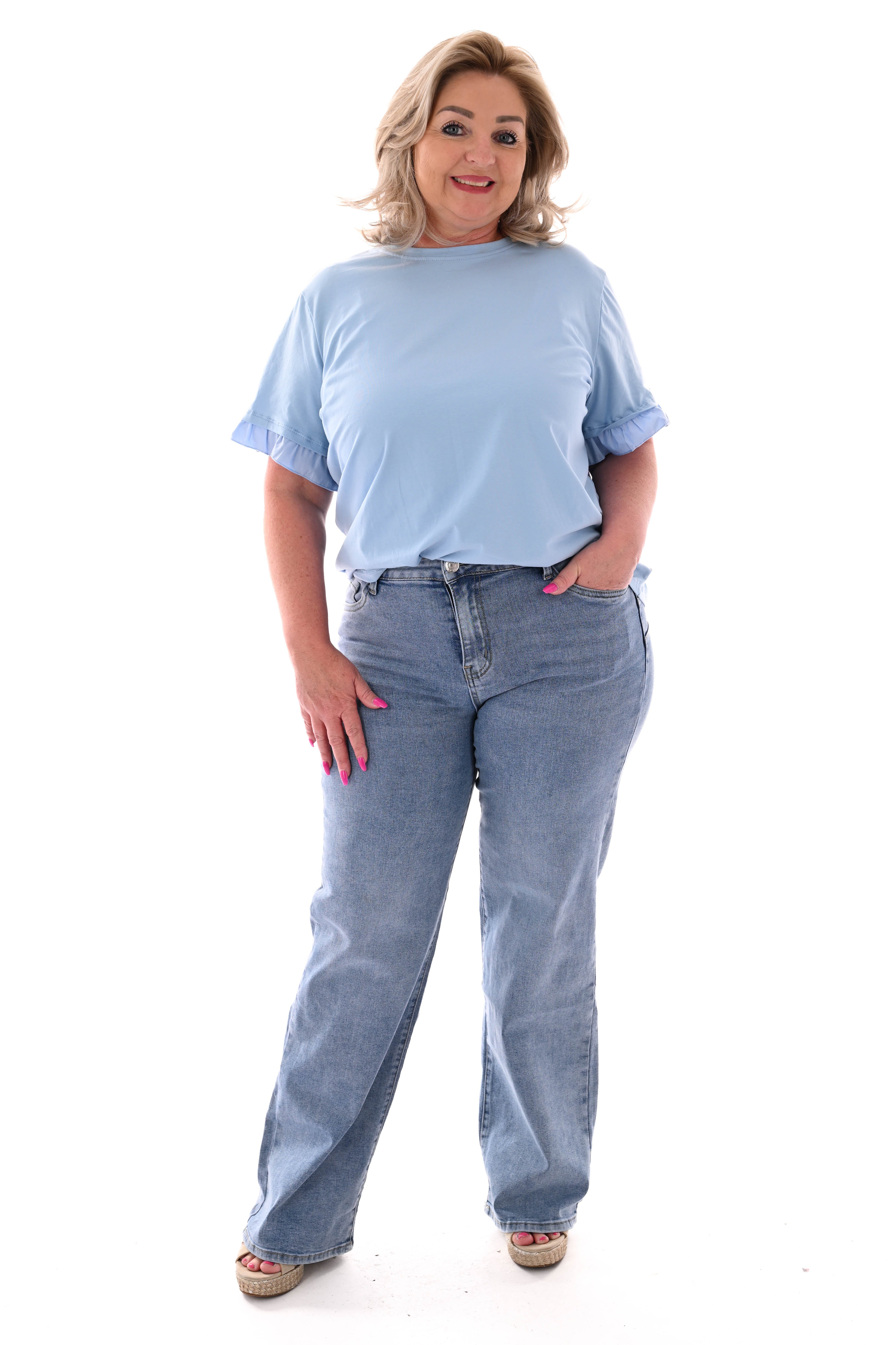 Goodies wide leg jeans blauw