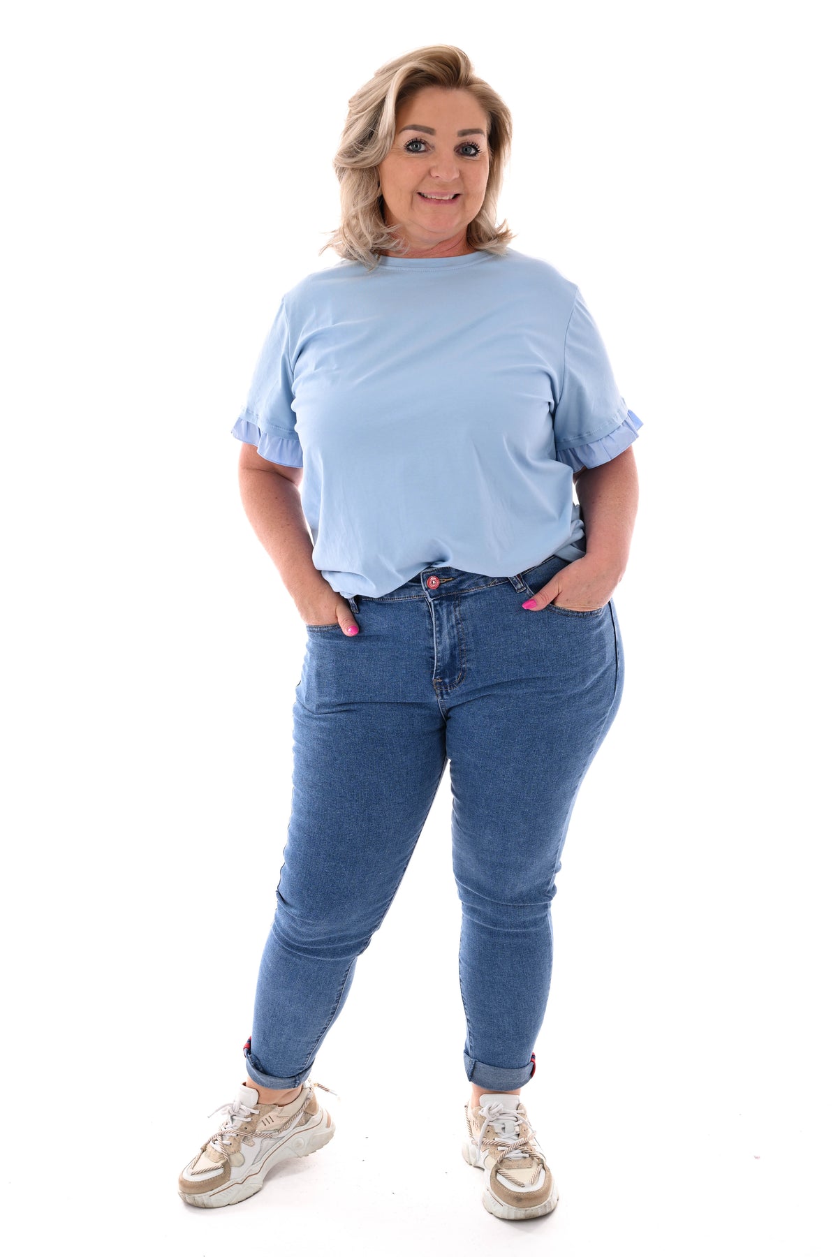 BS jeans magic waist middenblauw