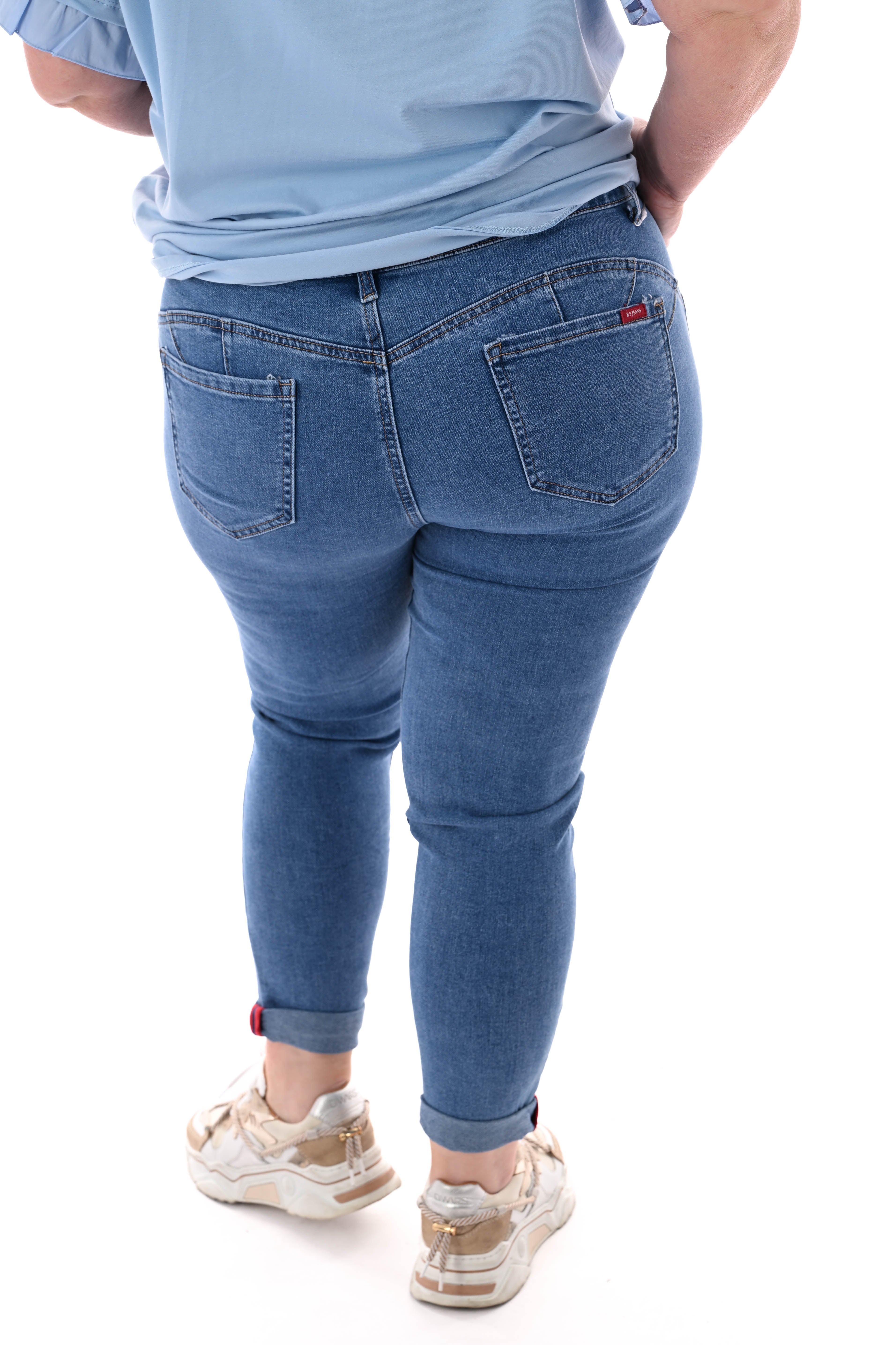 BS jeans magic waist middenblauw