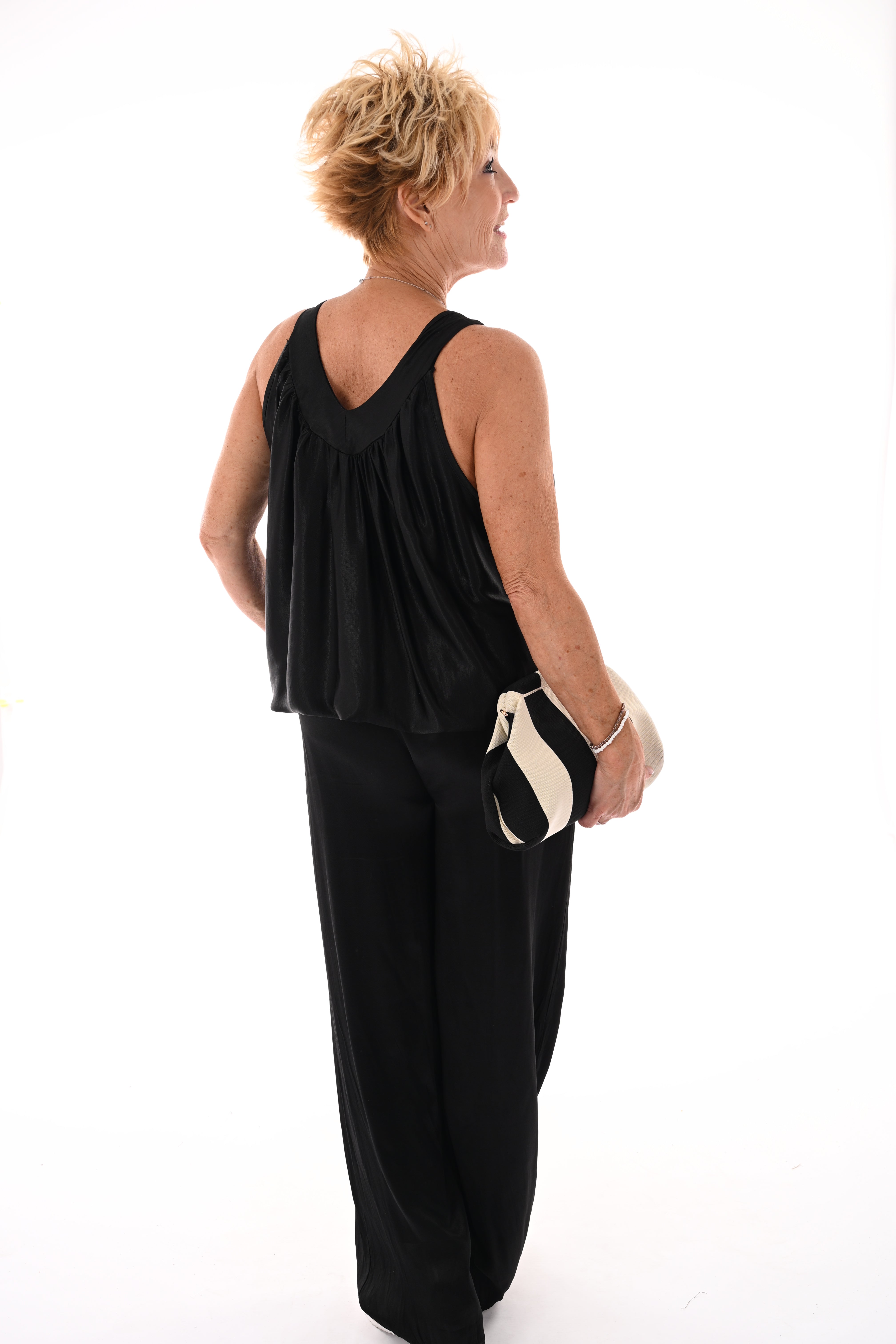 Tweedelig set silky zwart