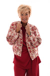 Bomber shine bloemen goud/rood