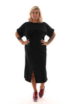 Jurk taille knoop zwart