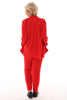 Tweedelig stretchpak met strik rood