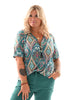 Top travel met rits paisley turquoise