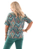 Top travel met rits paisley turquoise