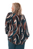 Blouse multi print swirl petrol