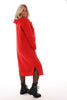 Sweater dress lang rood