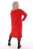 Sweater dress lang rood