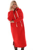 Sweater dress lang rood