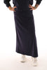 Lange comfy rok strass marineblauw