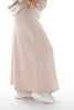 Lange comfy rok strass beige