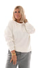 Comfy basic trui strass roomwit