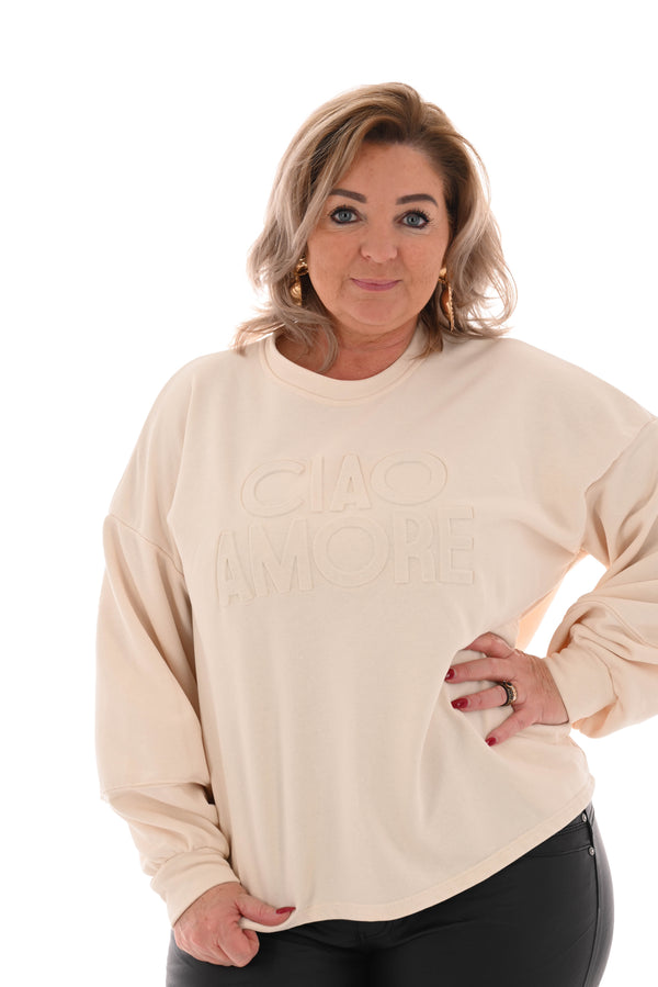 Sweater glitter ciao amore roomwit