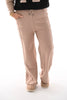 Straight leg joggingsbroek met thermo beige