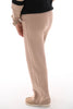 Straight leg joggingsbroek met thermo beige