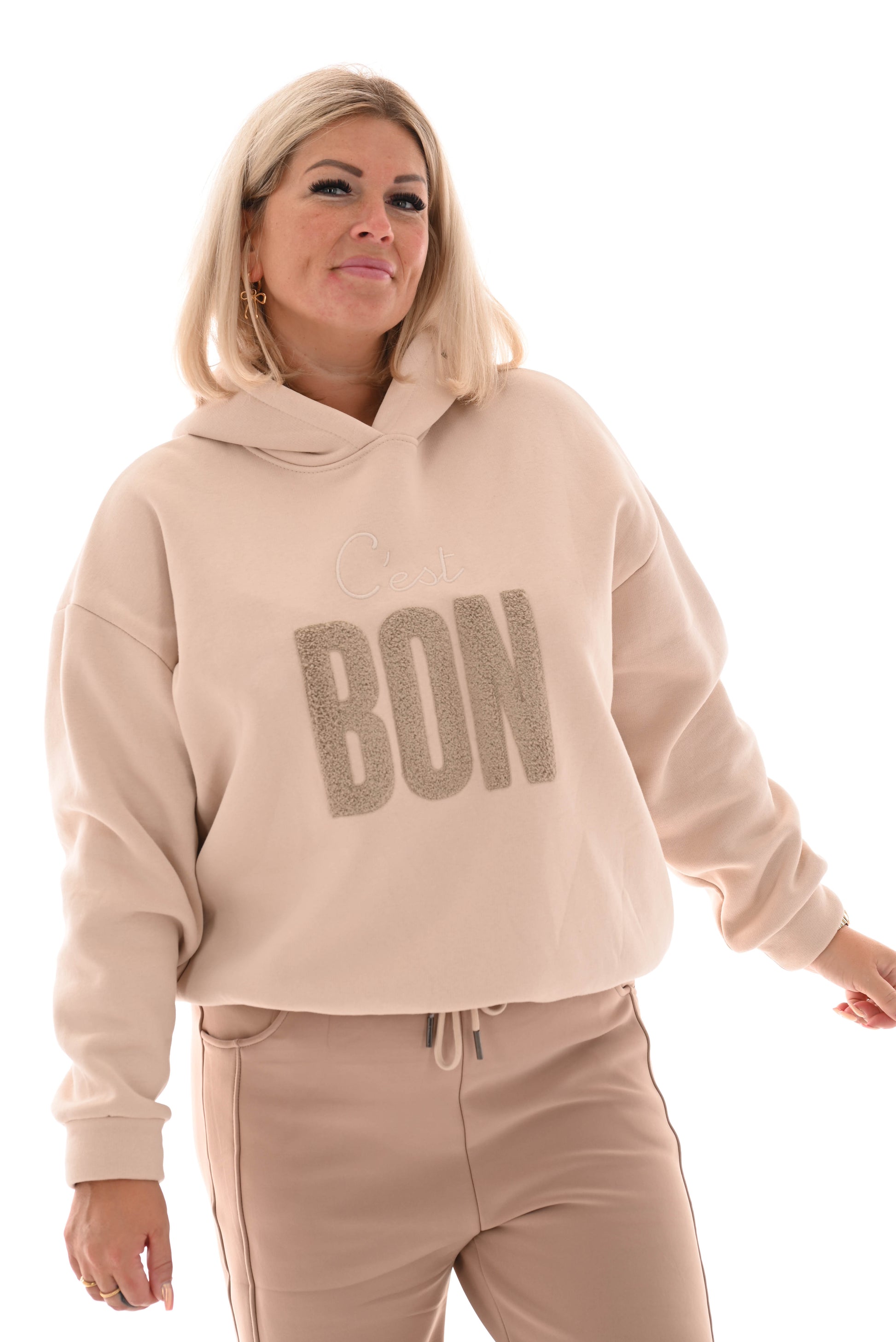 Hoodie c est bon beige