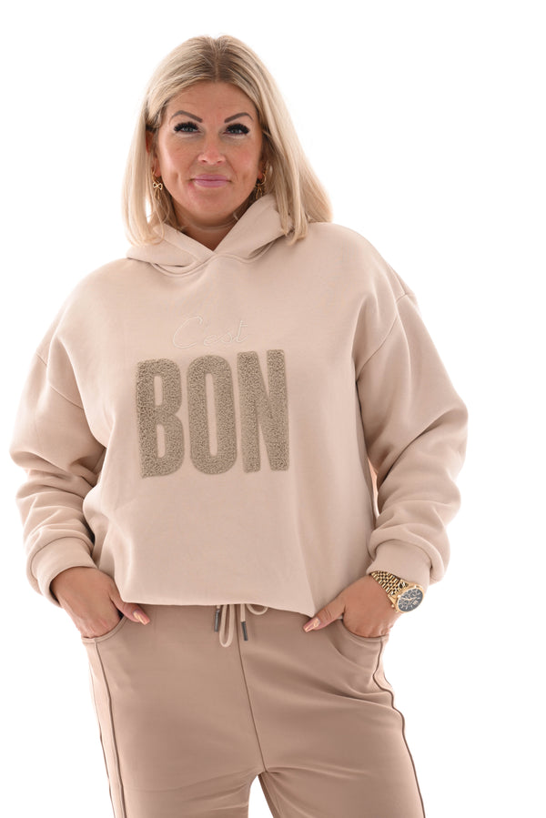 Hoodie c est bon beige