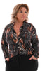 Doorknoop blouse swirl zwart