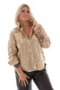 Brushed doorknoop blouse beige