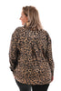 Panter blouse goud met borstzakken goud/zwart