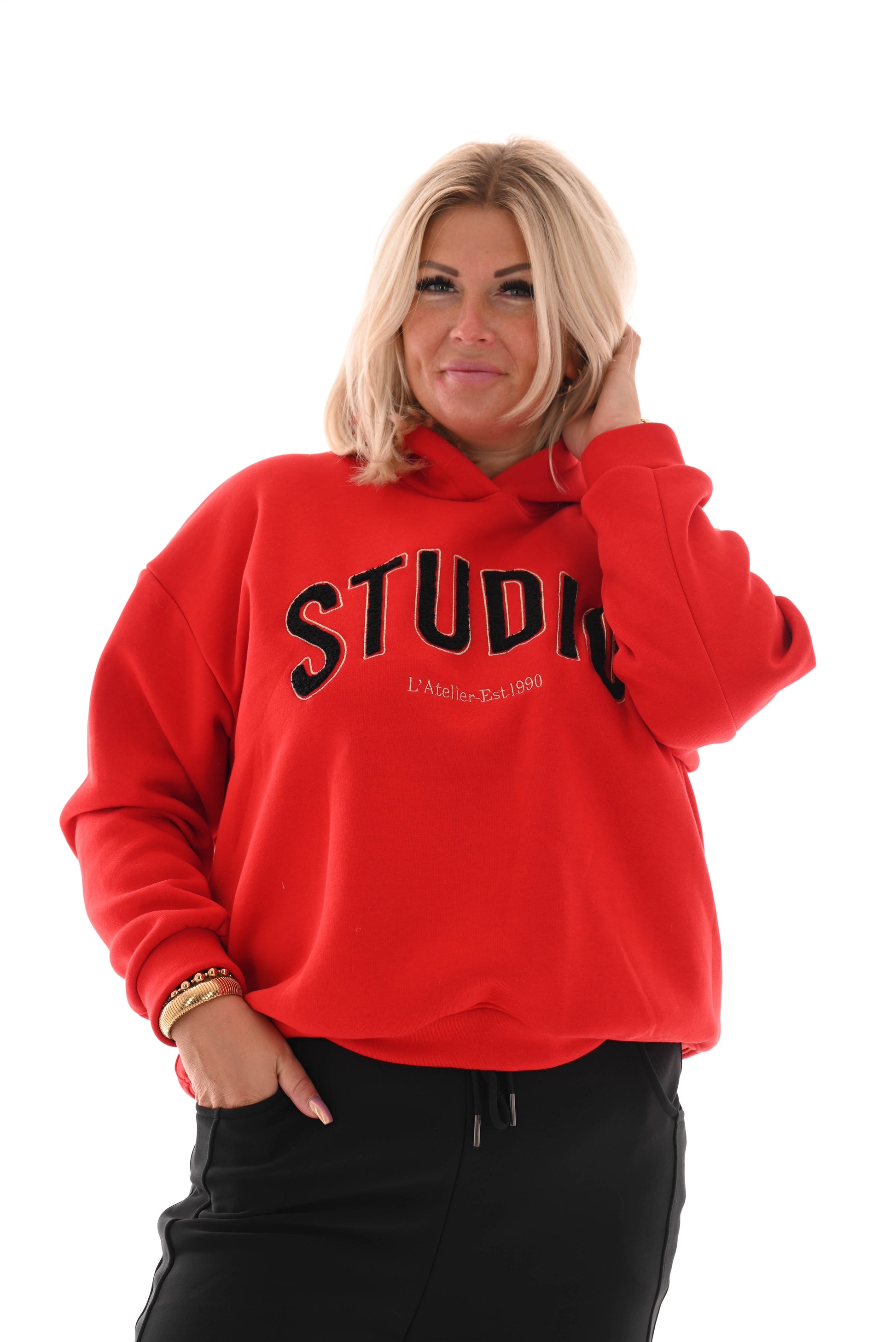 Hoodie studio rood