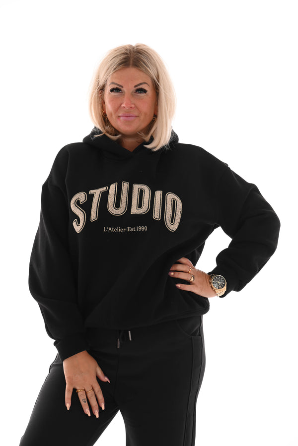 Hoodie studio zwart