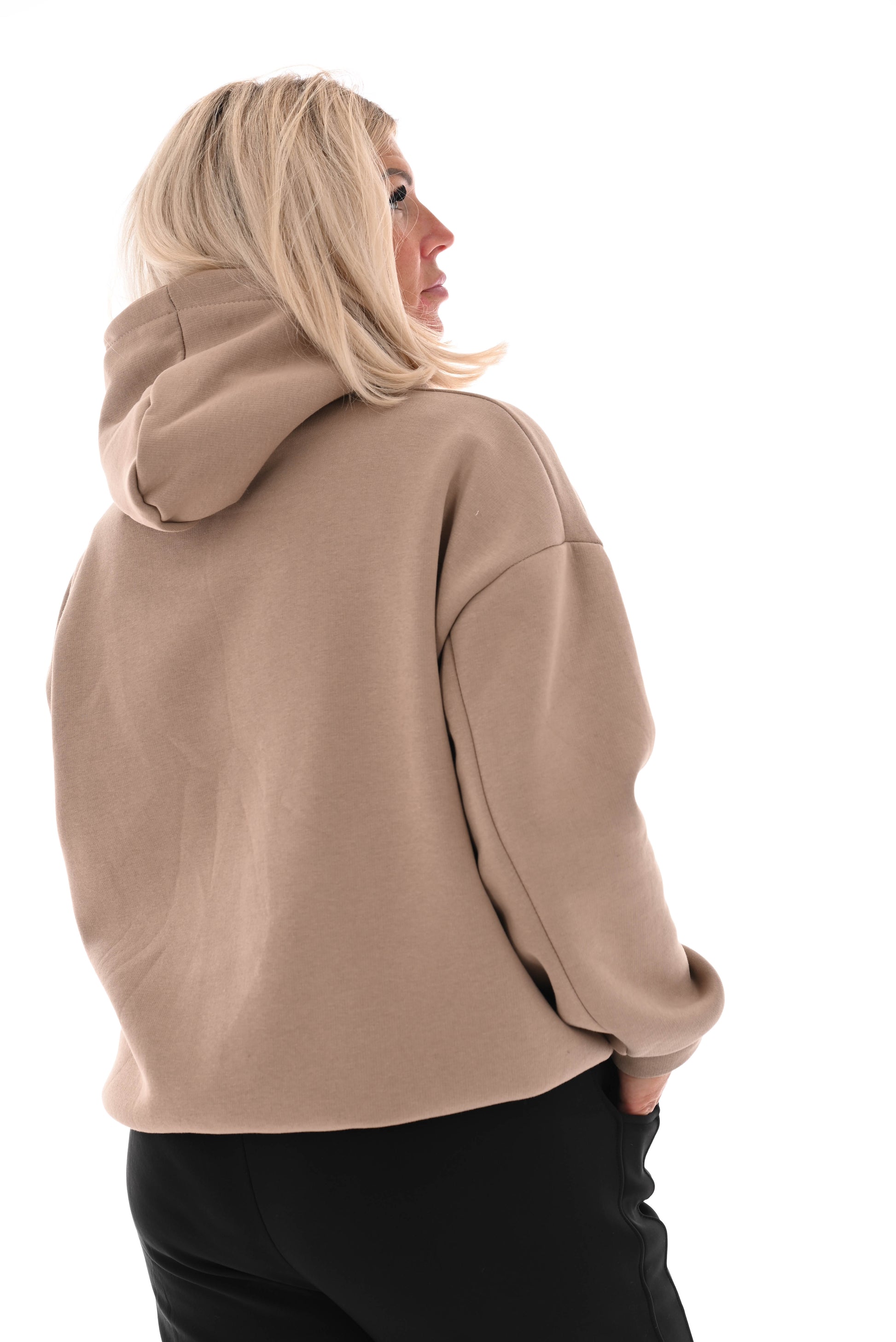 Hoodie studio taupe