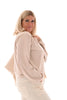 Travel blouse met strik uni beige