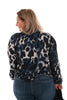 Top turtle neck panter marineblauw