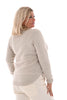 Trui turtle neck met vlecht beige