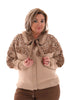 Kort vest pailletten beige