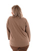 Travel blouse met strik uni camel