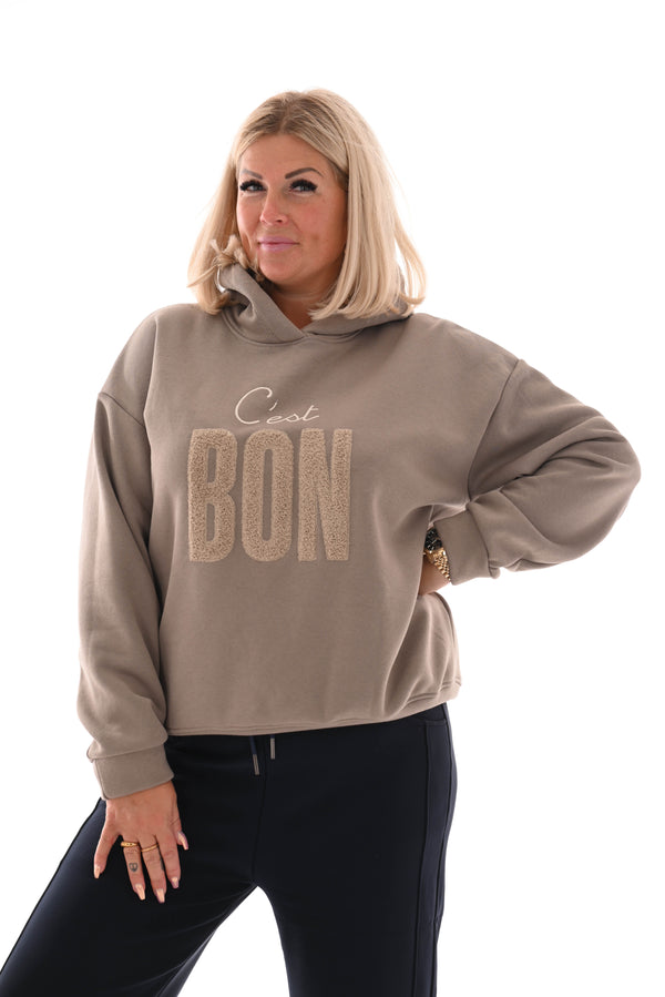 Hoodie c est bon taupe