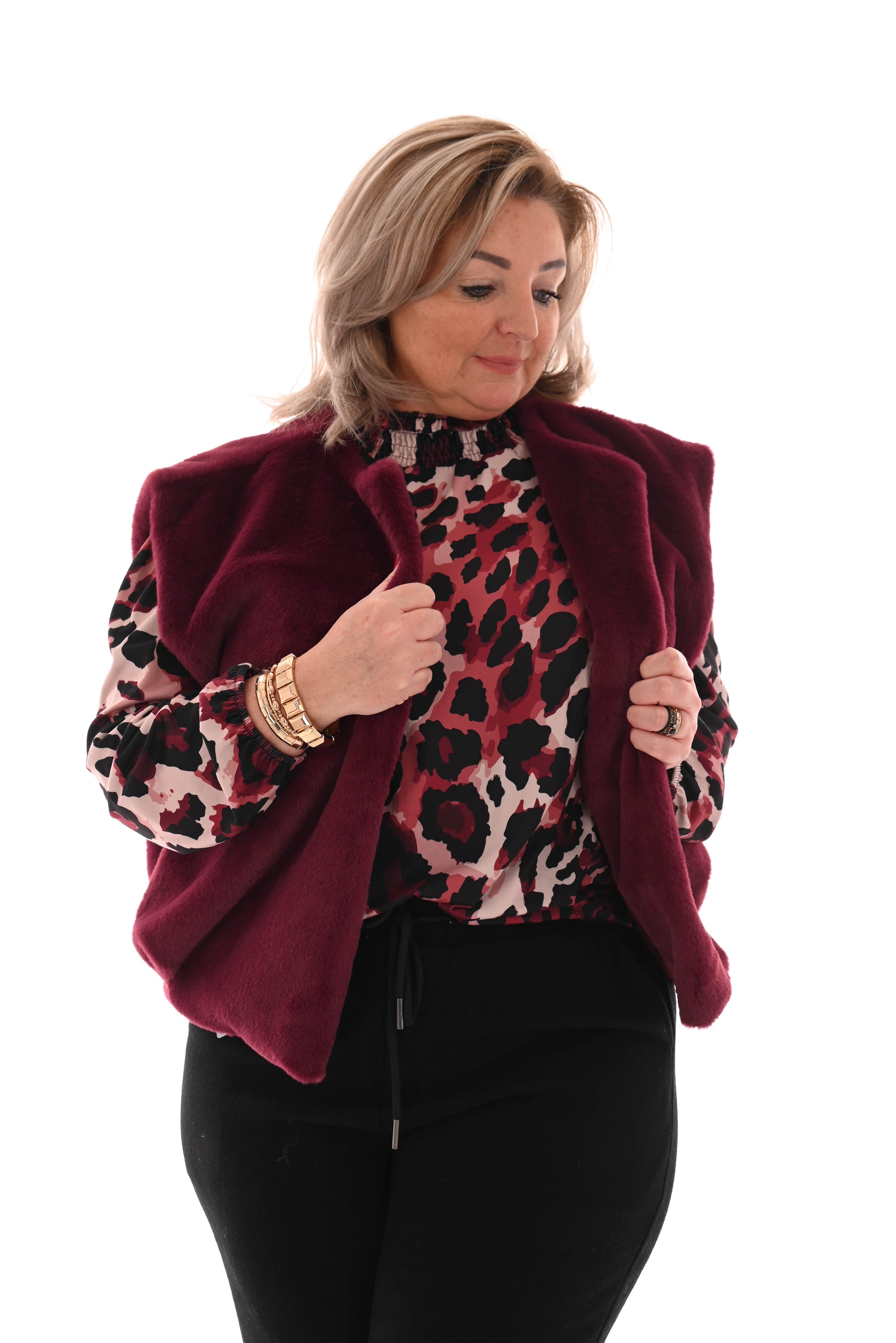 Top turtle neck panter bordeaux